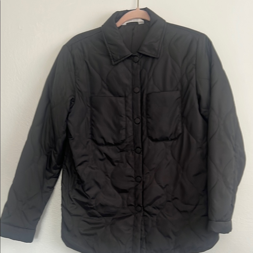 Black Quilted big kid Jacket